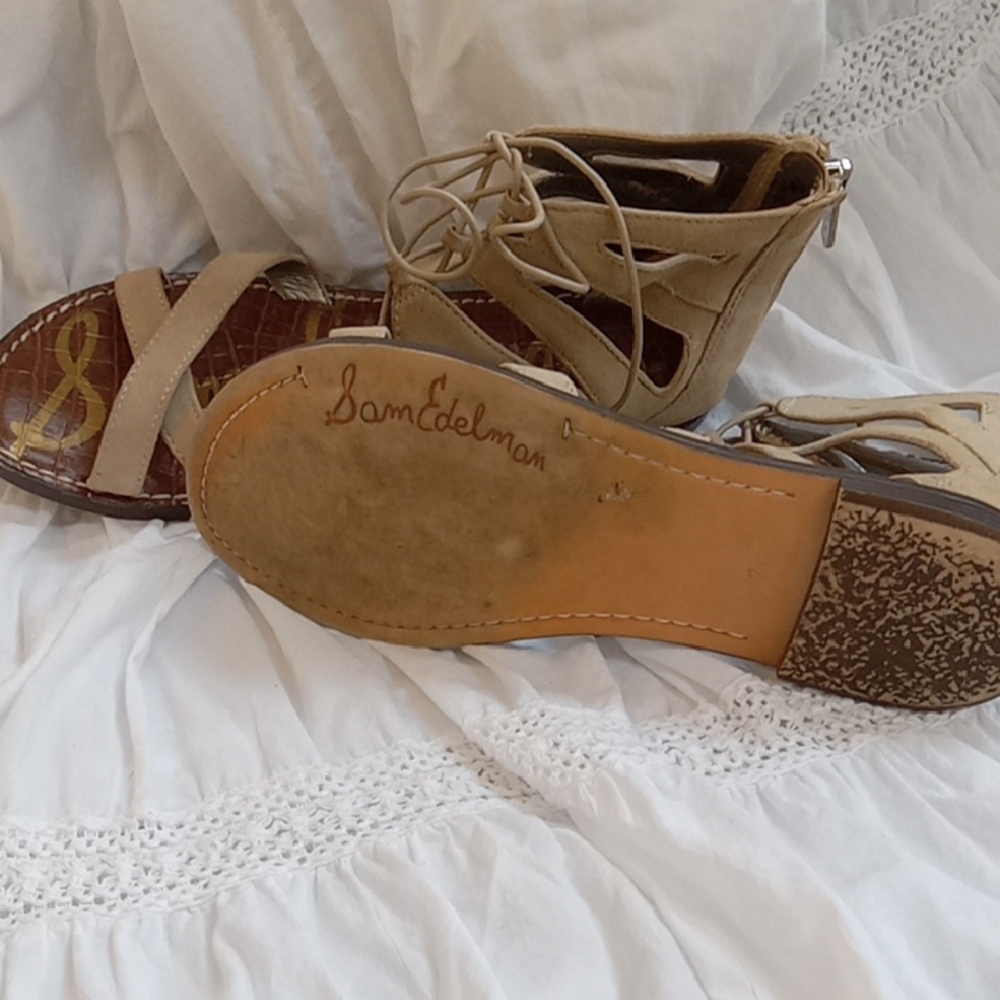 Sam Edelman Beige Strappy Sandals - Picture 2 of 3